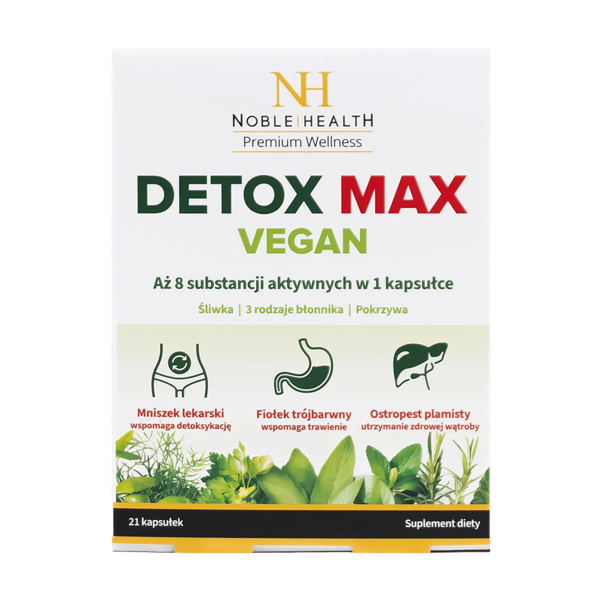 Детокс організму Noble Health Detox Max Vegan, 21 капсула